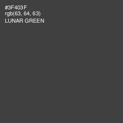 #3F403F - Lunar Green Color Image